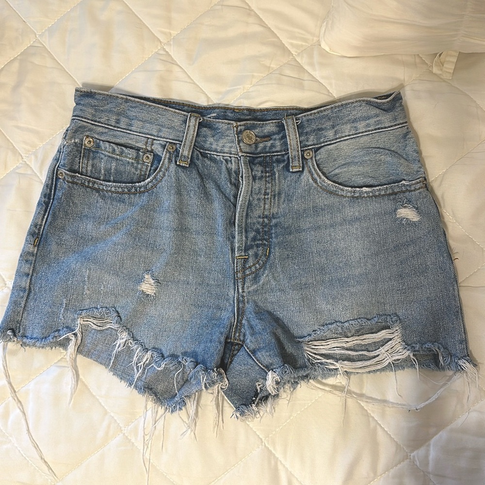 Free People Cut Off Denim Shorts